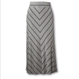 Ava & Viv Black Gray Maxi Skirt size XL/1X